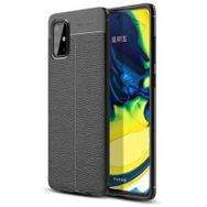 Teleplus Samsung Galaxy M31S Deri Dokulu Siyah Nano Ekran Koruyucu Ve Silikon Kılıf