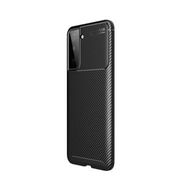 Teleplus Samsung Galaxy S21 5G Kılıf Karbon Dokulu Negro Silikon + Tam Kapatan Ekran Koruyucu Kılıf