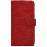 Teleplus Samsung Galaxy S21 Ultra 5G Kumaş Spor Standlı Cüzdan Kırmızı Kılıf