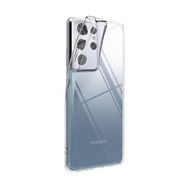 Teleplus Samsung Galaxy S21 Ultra 5G Lüks Korumalı 5G Şeffaf Silikon Cep Telefonu Kılıfı