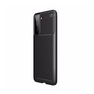 Teleplus Samsung Galaxy S22 Plus 5G Kılıf Negro Karbon Dokulu Silikon Lacivert Tam Kapatan Ekran Koruyucu