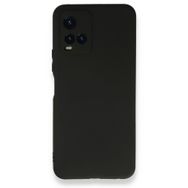 Teleplus Vivo Y33S Kamera Korumalı Silikon Siyah Kılıf
