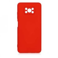 Teleplus Xiaomi Poco X3 Pro Kamera Korumalı Içi Kadife Silikon Kırmızı Kılıf