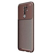 Teleplus Xiaomi Redmi 9 Negro Karbon Kahverengi Silikon Cep Telefonu Kılıf