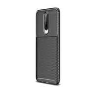 Teleplus Xiaomi Redmi K30 Negro Karbon Desenli Silikon Siyah Tam Kapatan Cam Cep Telefonu Kılıfı