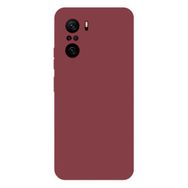 Teleplus Xiaomi Redmi Note 10S Kamera Korumalı İçi Kadife Silikon Bordo Kılıf