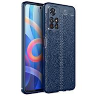 Teleplus Xiaomi Redmi Note 11 5G Kamera Korumalı Deri Dokulu Silikon Lacivert Kılıf