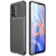 Teleplus Xiaomi Redmi Note 11 5G Kamera Korumalı Karbon Dokulu Silikon Lacivert Kılıf