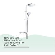 Tema 53137 Krom Hill Tetra Tepe Duş Seti