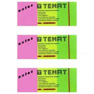 Temat 3x50x40 mm 3'lü Karışık Renk Not Kağıdı