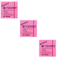 Temat 75 X 75 mm 3'lü Fosforlu Pembe Postit - Yapışkanlı Kağıt