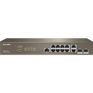 Tenda TEG5312F 8 Port 10-100-1000 2 Port SFP L2 Çelik Kasa Rack Mount Yönetilebilir Switch