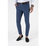 Terapi Men 21K-2200420-3 Lacivert Erkek Slim Fit Armürlü Italyan Kesim Keten Pantolon