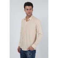 Terapi Men 21Y-4300599 Lila Kalın Dik Çizgili Uzun Kollu Slim Fit Erkek Gömlek