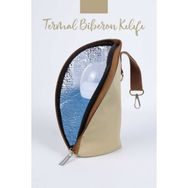 Termal, Isı Yalıtımlı, Askılı Biberon Kılıfı, Su Geçirmez, Isı Koruyucu - Bej