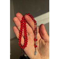 Tesbihkenti Küre Tane Bilek Boy Çay Rengi Toz Kehribar Tesbih