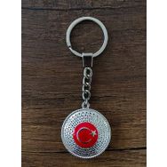Tesbihkenti Türk Bayrağı Model Metal Anahtarlık