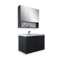 Teta Batum 65 cm Antrasit Mdf Banyo Dolabı Seti