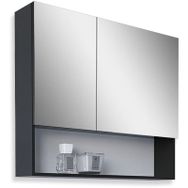 Teta Home Batum 65 cm Antrasit MDF Banyo Üst Aynalı Dolap