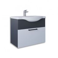 Teta Home Eko 65 cm Antrasit MDF Lavabolu Banyo Alt Dolabı