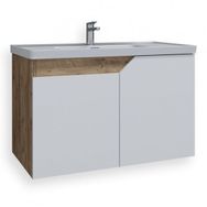 Teta Home Napoli 65 cm Atlantik Çam Beyaz MDF Banyo Lavabolu Alt Dolap