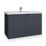 Teta Home Napoli 80 cm Antrasit MDF Banyo Lavabolu Alt Dolap