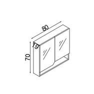 Teta Home Napoli 80 cm Bej MDF Banyo Üst Dolabı