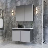 Teta Home Tokyo 65 cm MDF Antrasit-Beyaz Banyo Dolabı Seti