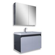 Teta Home Tokyo 65 cm MDF Antrasit-Beyaz Banyo Dolabı Seti