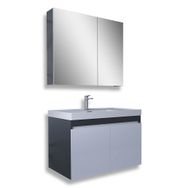 Teta Home Tokyo 80 cm Antrasit-Beyaz MDF Banyo Dolabı Seti