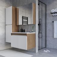 Teta Home Tokyo 80 cm Beyaz Mdf Banyo Dolabı Seti +Boy Dolabı