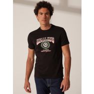 The Crow TC7110 Bisiklet Yaka Baskılı Siyah Erkek T-Shirt
