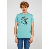 The Crow TC711110 Bisiklet Yaka Baskılı Mint Erkek T-Shirt