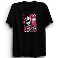 The Fame Ai Hoshino Oshi No Ko Collage Anime Siyah Kadın T-shirt