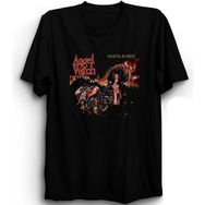 The Fame Angel Witch Frontal Assault Rock Metal Müzik Grubu Siyah Kadın T-shirt