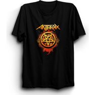 The Fame Anthrax Gold And Fire Rock Metal Müzik Grubu Siyah Kadın T-shirt