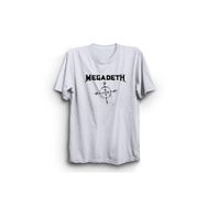 The Fame Mega American Thrash Metal Logo Rock Metal Müzik Grubu Beyaz Unisex T-shirt