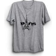 The Fame Paris Eyfel Kulesi Fransa France Eiffel Tower Gri Kadın T-shirt