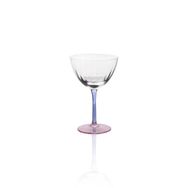 The Mia 240 ml Ayaklı Cam Mavi Pembe Dondurma Kasesi