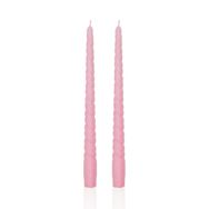 The Mia 29 cm Burgu Blush 2'li Şamdan Mumu Set