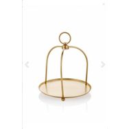 The Mia BRS0109 17x18 cm Brass Pirinç Sunum Servis Tepsisi
