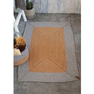 The Mia SPT0043 60x90 cm Gri Jutte Dikdörtgen Bambu Halı