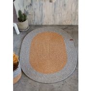 The Mia SPT0046 60x90 cm Gri Jutte Oval Bambu Halı