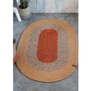 The Mia SPT0048 60x90 cm Kiremit Jutte Oval Bambu Halı