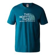 The North Face NF0A4M68P6C1 S/S Rust 2 Tee Mavi Erkek T-shirt
