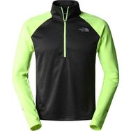 The North Face NF0A7SXP Gri Sarı 1-4 Zip Run Fleece Yarım Fermuarlı Erkek Sweatshirt