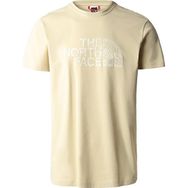 The North Face NF0A827H3X41 M SS Woodcut Dome Tee-Eu Beyaz Bej Erkek T-shirt
