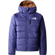 The North Face NF0A82DAOSX1 İki Taraflı Kaz Tüyü Kapşonlu Mavi Erkek Çocuk Ceketi