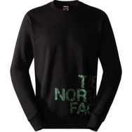 The North Face NF0A854AJK31 Siyah M Blown Up Logo Crew Erkek Outdoor Sweatshirts
