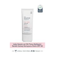 The Purest Solutions SPF50+ 50 ml Leke Karşıtı ve Cilt Tonu Eşitleyici Renkli Güneş Koruyucu Krem